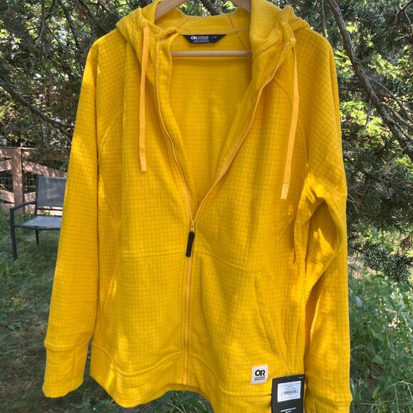 Outdoor Research Yellow Fleece Hoodie - Picture 4 of 6